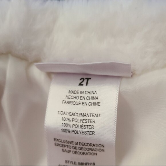 Blueberi Boulevard Baby Girls Red Holiday Dress & White Fur Coat 2T NWOT - Picture 6 of 7